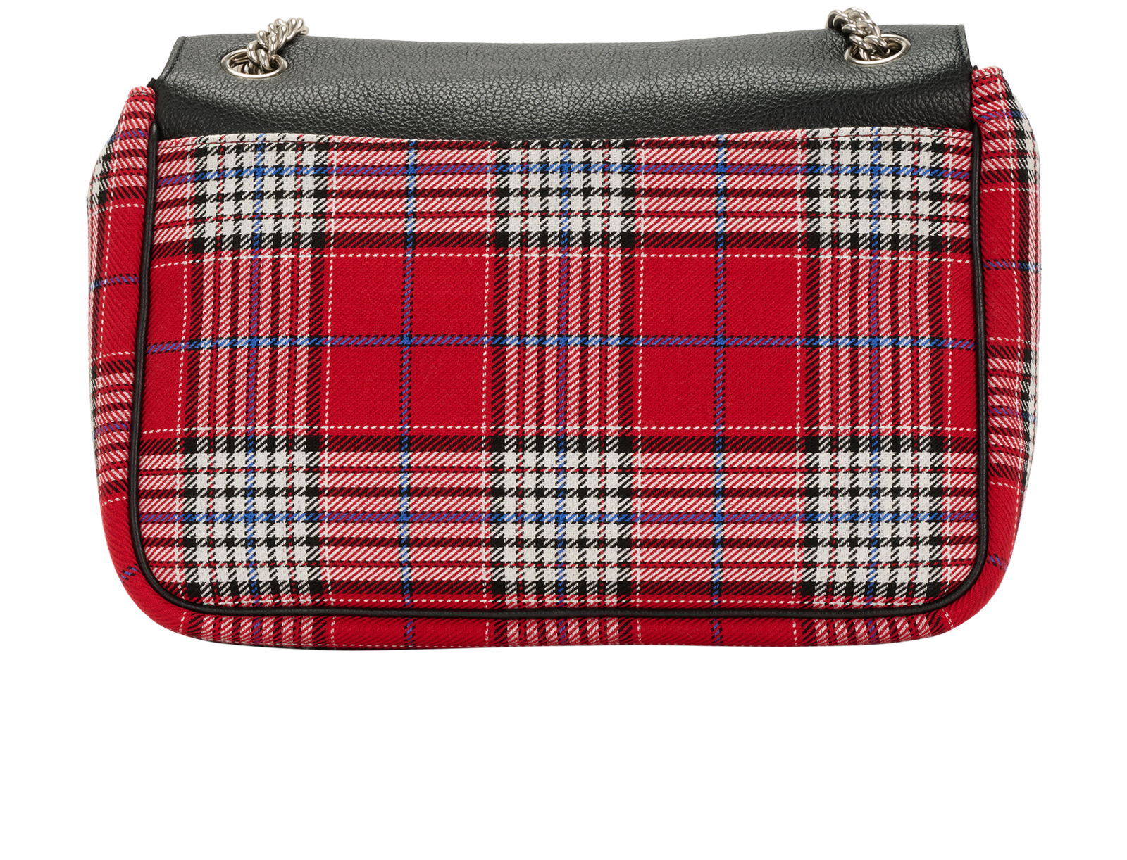 Tartan Darley, &pound;320, Handbags, Black/Red, Fabric/Leather, Back view